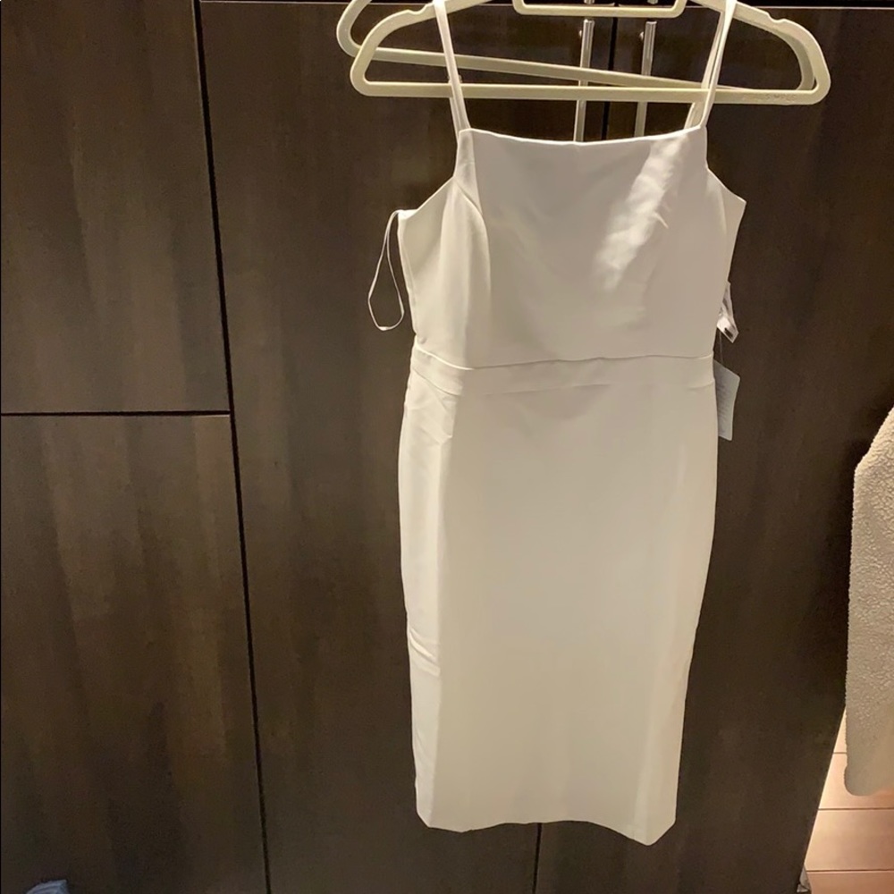 White Nordstrom midi dress.